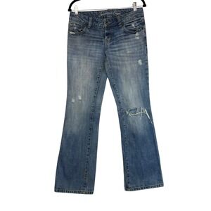 American Eagle Favorite Boyfriend Jeans Distressed Y2K Retro 90s Bootcut‎ Size 6